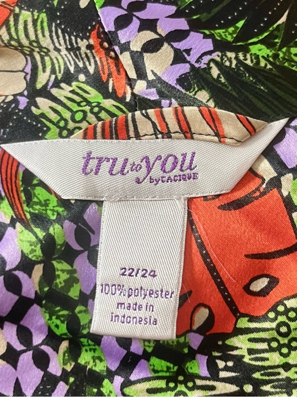 Cacique Plus Size 22/24 Floral Kimono Robe | Belted | Colorful Boho Lounge - Picture 3 of 3